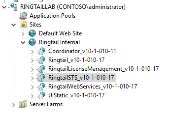 The RingtailSTS site listed in the Windows Explorer screen.